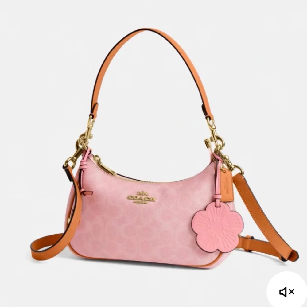 SOLD!!! Coach Teri Shoulder Bag in powder Pink with Charms - Picture 2 of 11